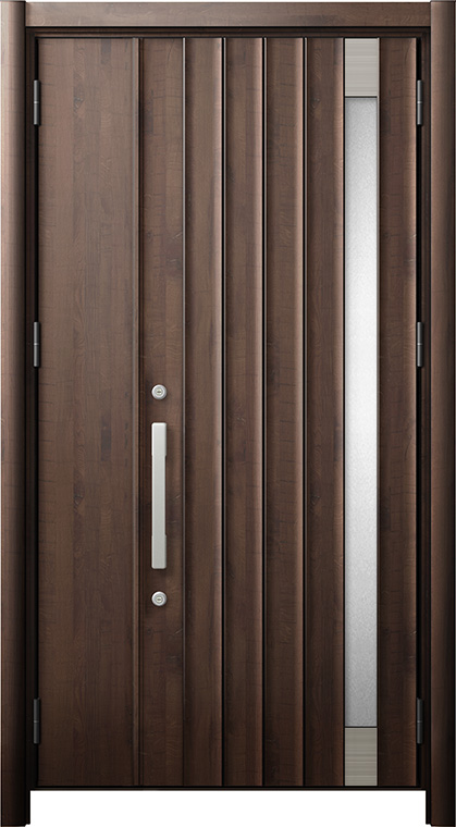 リシェント 玄関ドア3 断熱仕様 / 非防火 K2 C15型 木目調 片開き 特注サイズ W：877〜977mm × H：1,943〜2,356mm カバー工法 LIXIL TOSTEM LIXIL | 玄関まわり | リシェント玄関ドア３・リシェント玄関ドア３