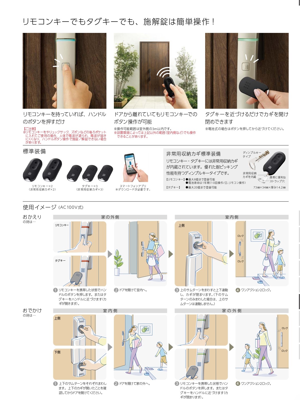 嵐山町の皆さま YKK APのスマートコントロールキー付きの玄関に替えました