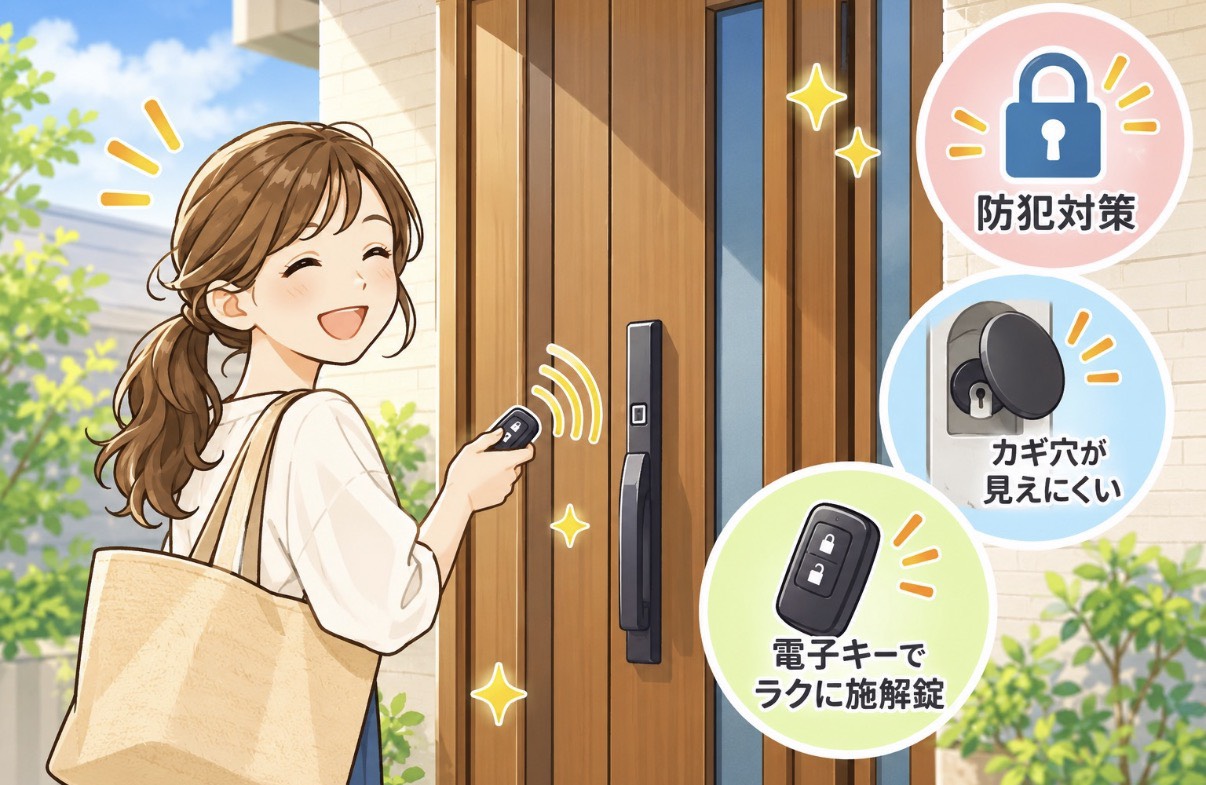 【神戸市】玄関ドアの防犯対策！電子キー付きドアも意外と身近な価格で交換できます♪