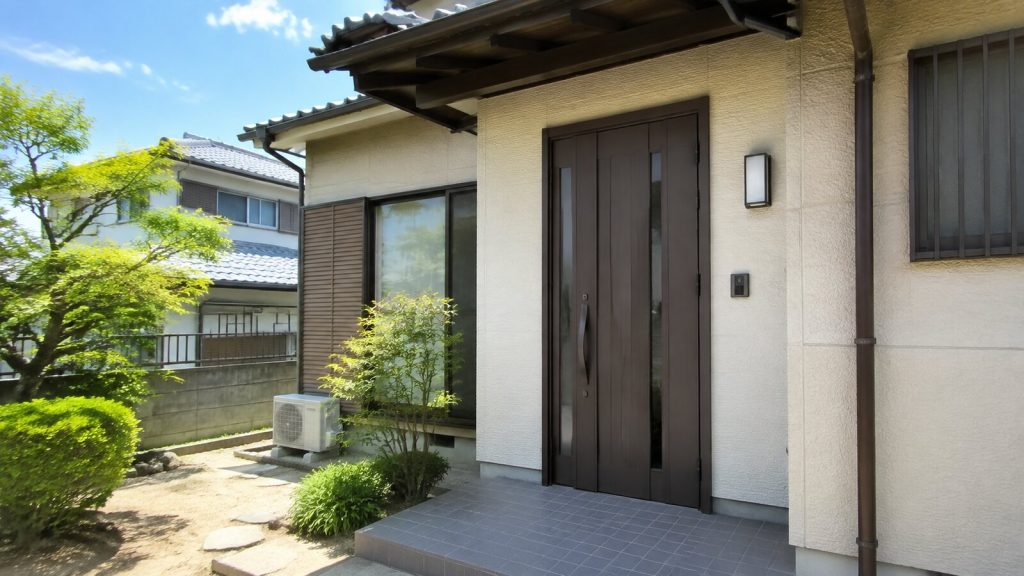 住宅の玄関ドア全景