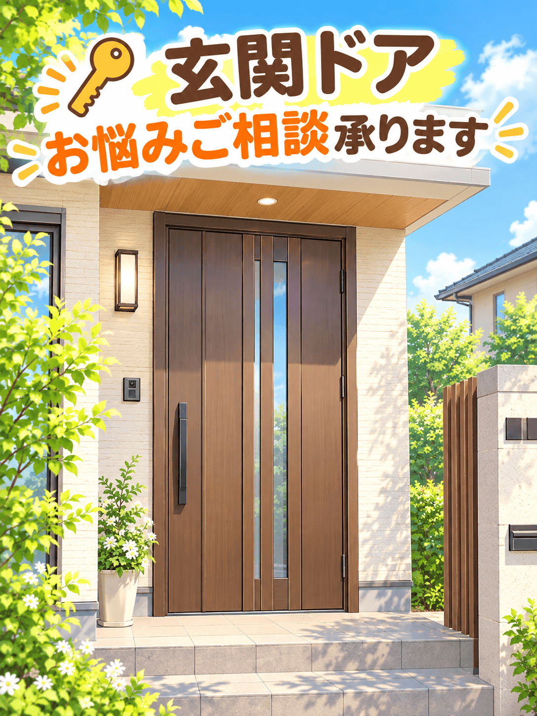 さいたま市見沼区の皆さま、狭小玄関も画像で納得！YKKAPドアリモでこれから施工スタート♪
