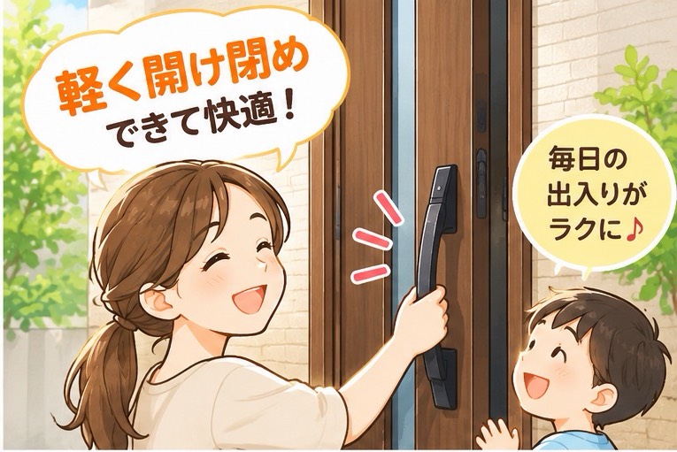 【神戸市】玄関ドアが重い・開け閉めしにくい！交換で毎日のストレスを解消しませんか？