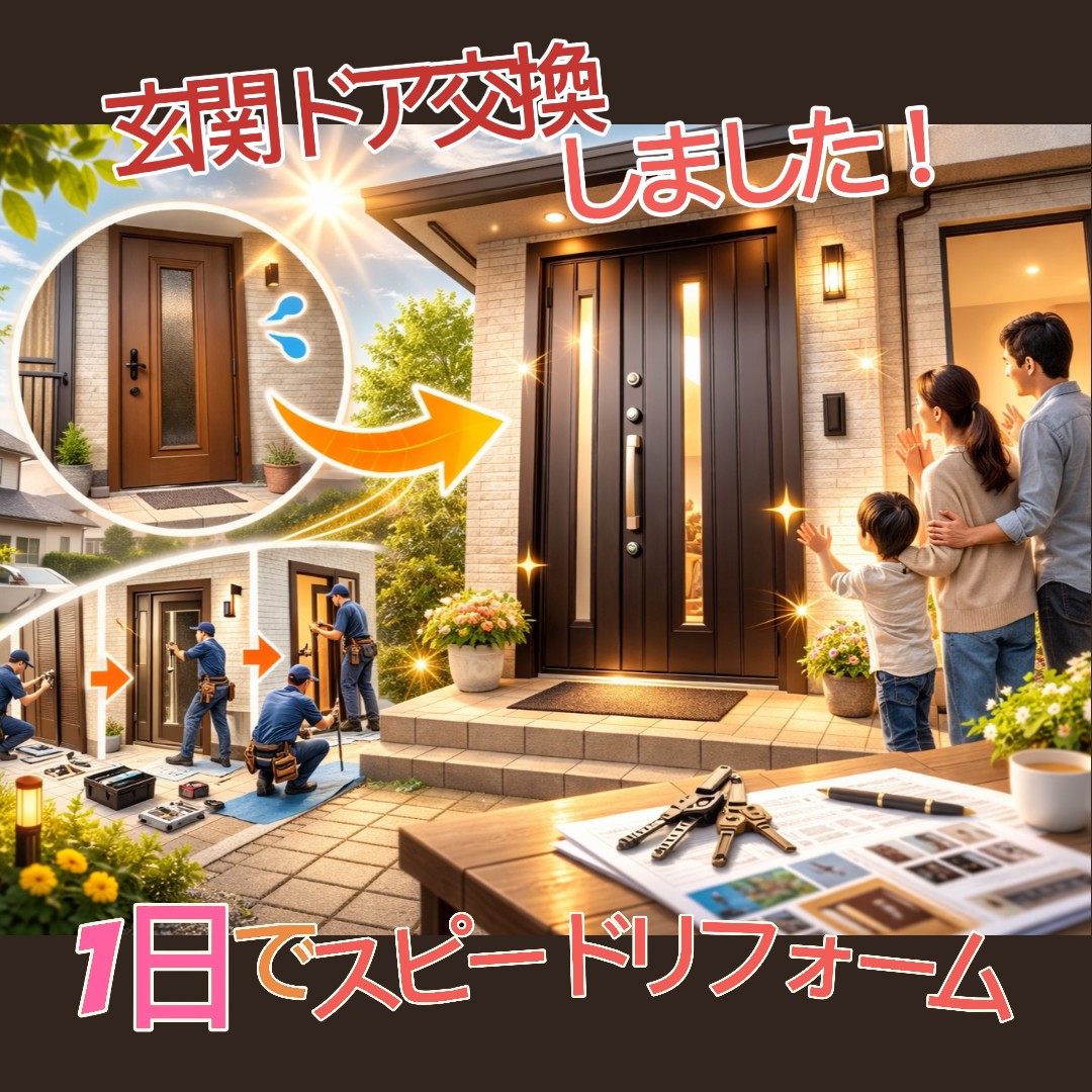 【埼玉県北本市】玄関ドア交換のクチコミ紹介🚪