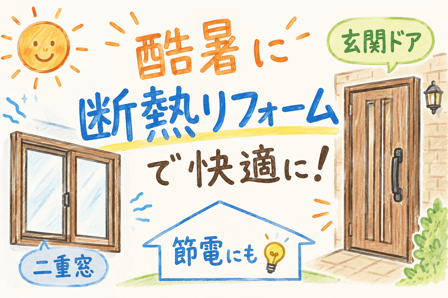 【埼玉県】酷暑日は玄関ドアと窓の断熱がカギ！🥵🚪2026年補助金で快適な住まいへ
