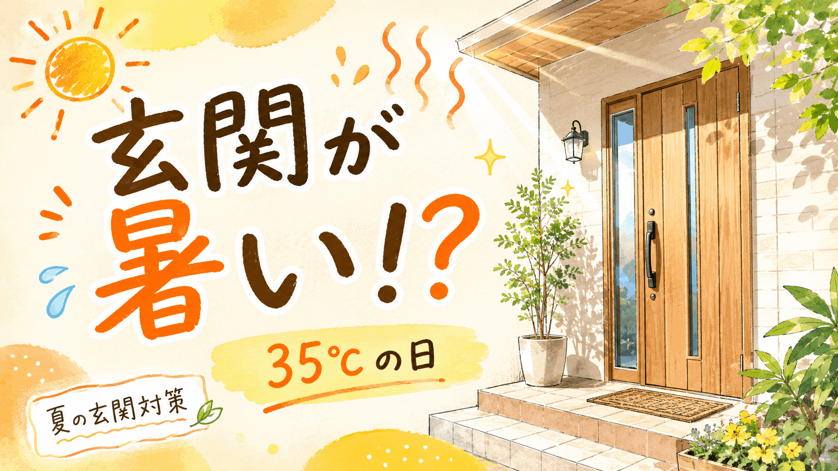 【埼玉県】最高気温35℃！玄関を開けた瞬間「モワッ…」その暑さ、玄関ドアが原因かも？🥵🚪