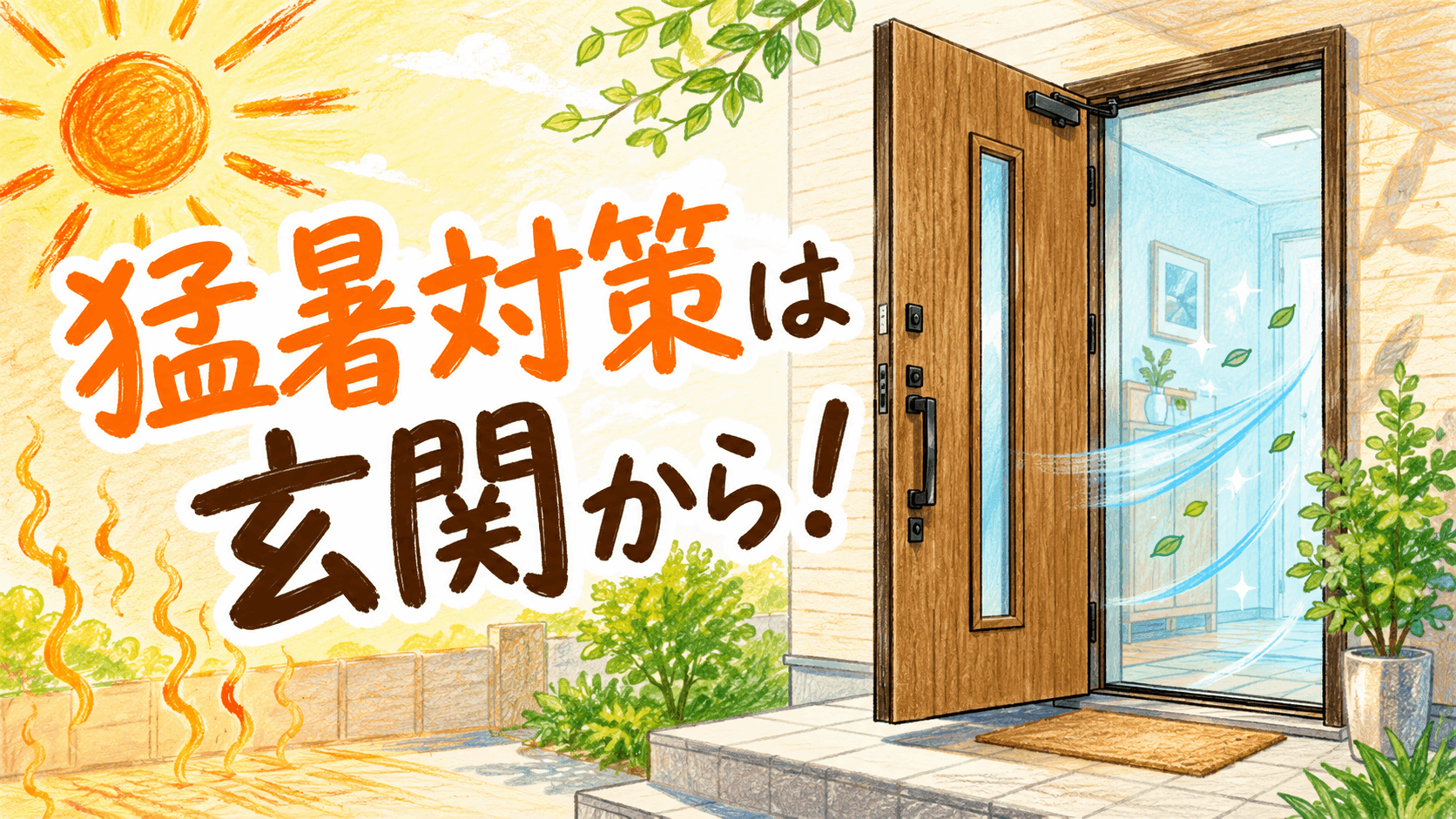 🌞埼玉県の猛暑対策は玄関から！断熱玄関ドアで夏をもっと快適に