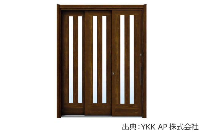 袖付片引き戸(2枚建)