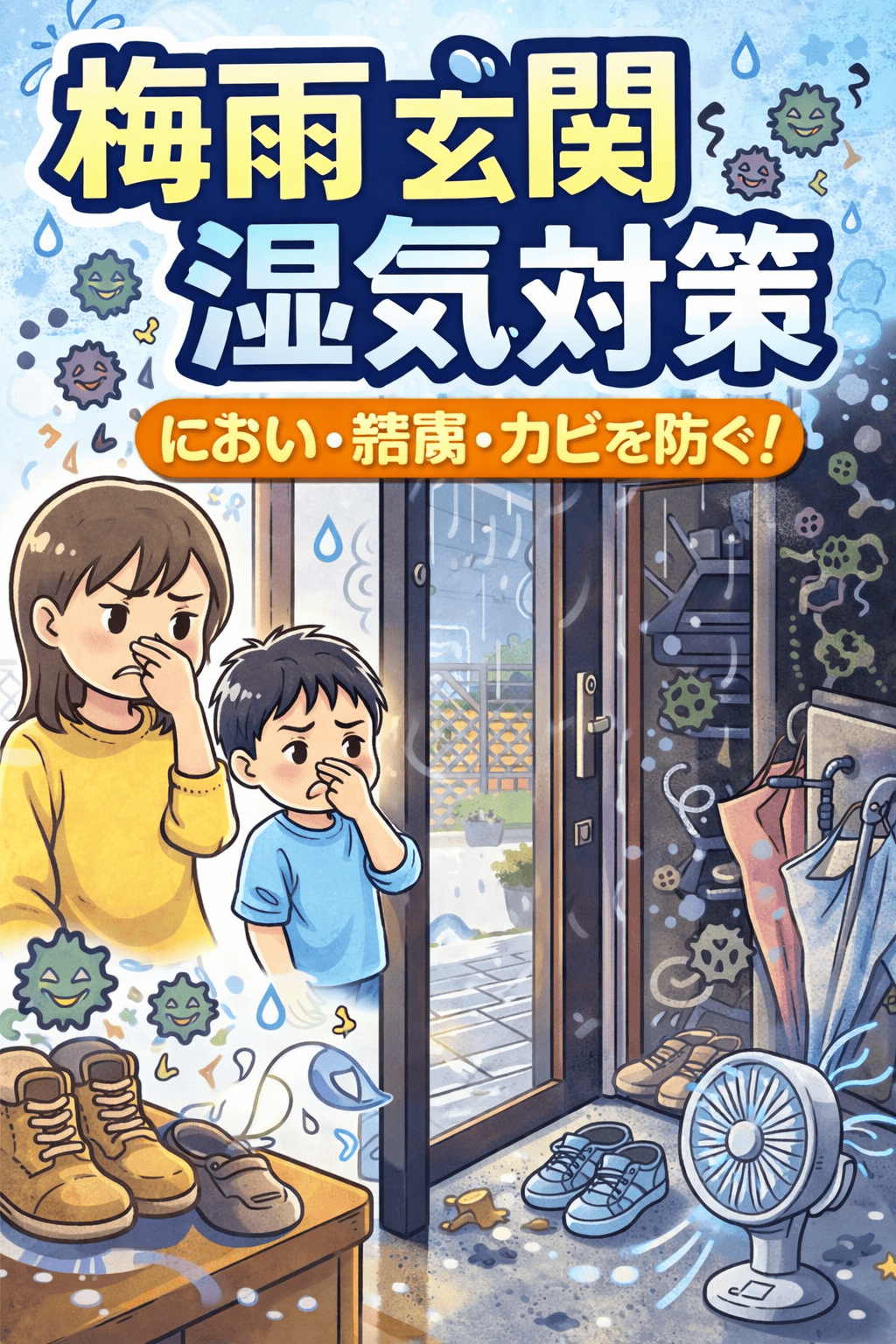 さいたま市浦和区の皆さま、🌧️ジメジメ玄関にサヨナラ！6月の湿気・におい・カビ対策と“通気性の良い玄関”とは？
