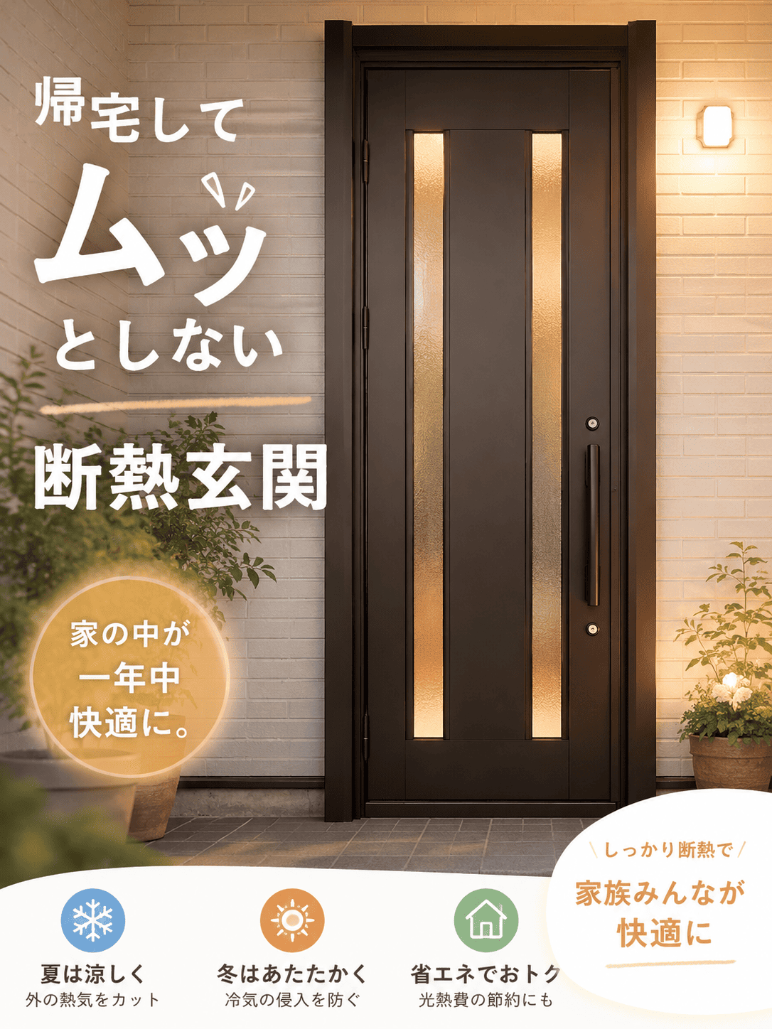 さいたま市北区の皆さま、夏の玄関がムッとする…を解決！YKKAPドアリモ＆内窓リフォームで補助金おトク活用術