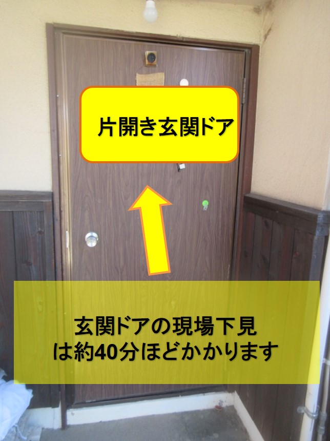 大阪府吹田市にて玄関ドアのカギが不具合を起こしてしまった玄関ドアの交換を考えている