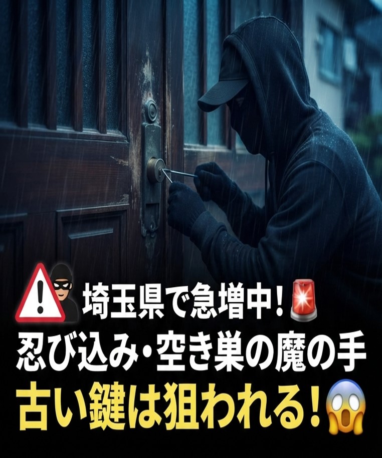 【北本市の皆さま】埼玉県の最近の空き巣手口が怖すぎる…！わが家を守る「最新の防犯玄関ドア」のススメ🚪✨