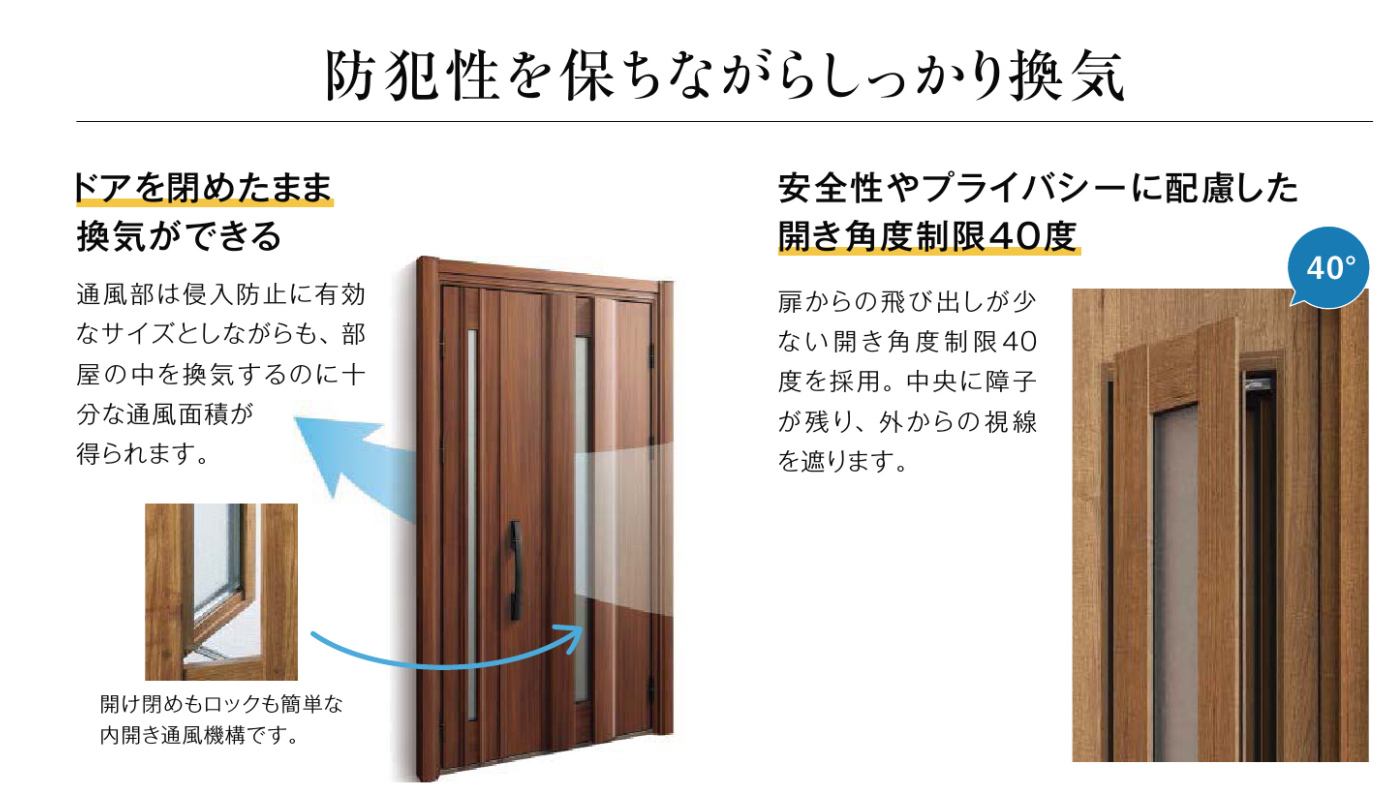 玄関を通風ドアにすると換気量が約6倍に？夏の暑さ・湿気対策にもおすすめです